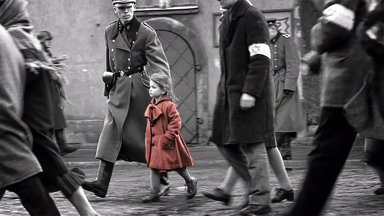 Little Girl in Red Dress in Ghetto
