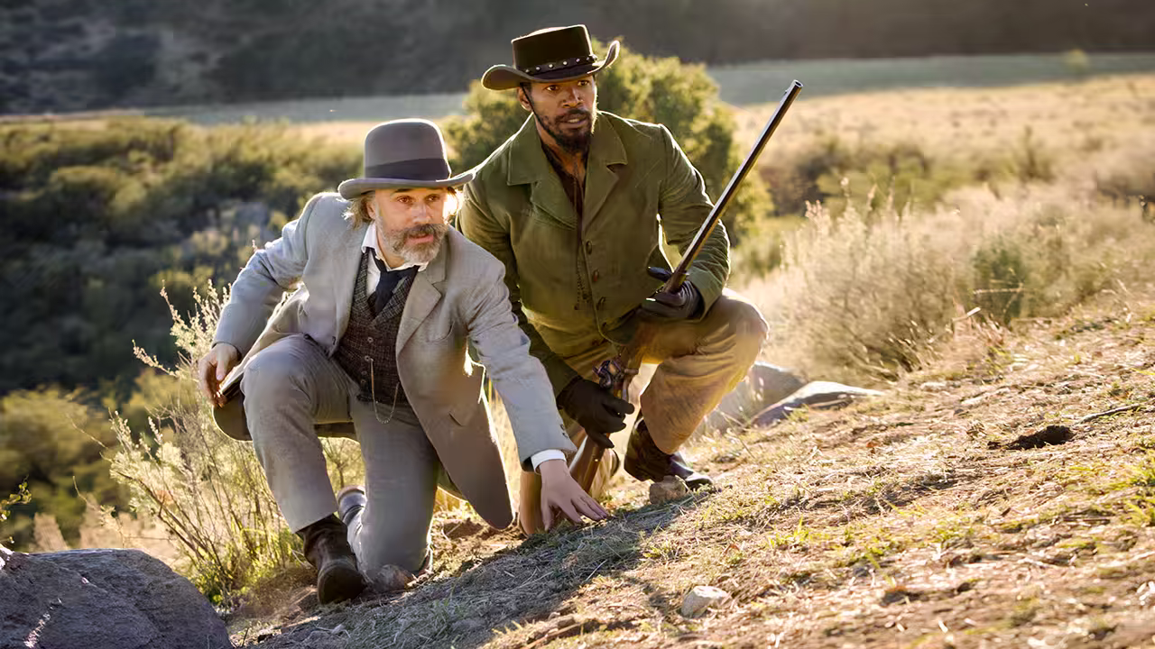 Christoph Waltz and Jamie Foxx